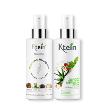 Combo: Ktein Natural Hair Heat Protection Spray 100ml + Ktein Natural Hair Holding Spray 100ml