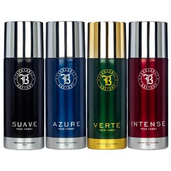 Fragrance & Beyond Max Perfume Body Deodorant for Men (Pack of 4) - 150ml Each
