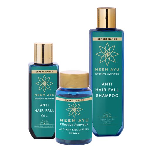 Neem Ayu Anti hair fall kit (oil + shampoo + capsule)