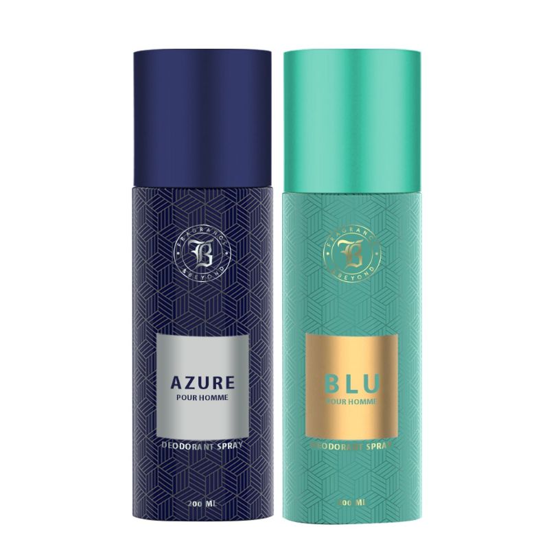 Fragrance & Beyond Aqua Perfume Body Deodorant for Men & Women (Pack of 2) - 200ML |  Long Lasting Fragrance | Toxin Free | Made In India