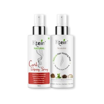 Combo: Ktein Natural curl defining Spray 100ml + Ktein Natural Hair Holding Spray 100ml