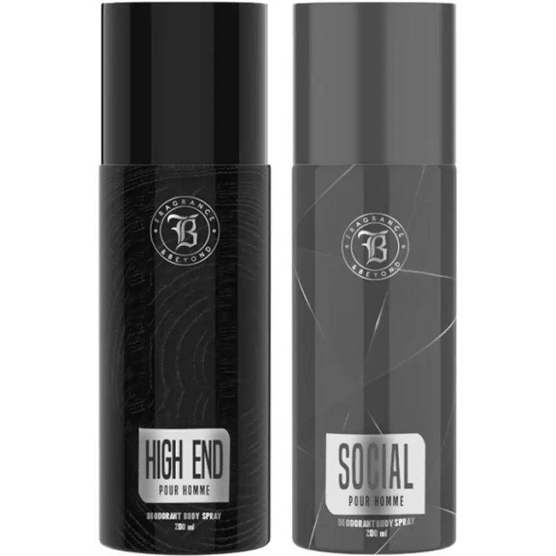 Fragrance & Beyond Body Deodorant for Men, (Pack of 2) - 200ml Each | High End, Social