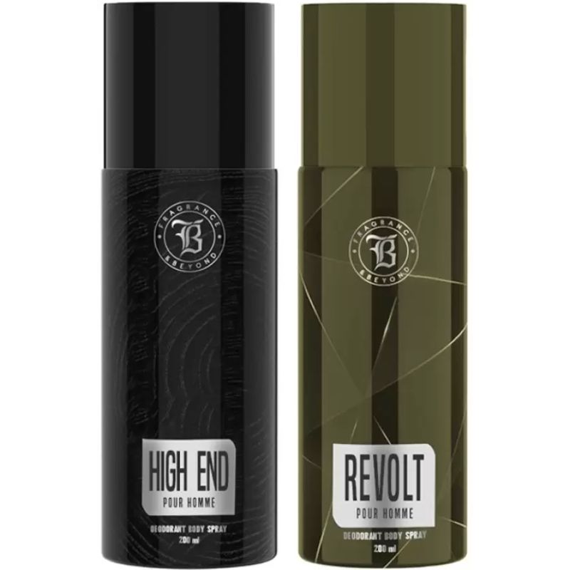 Fragrance & Beyond Body Deodorant for Men, (Pack of 2) - 200ml Each | High End, Revolt