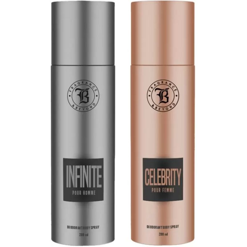Fragrance & Beyond Body Deodorant for Men And Women, (Pack of 2) - 200ml Each | Infinite, Celebrity