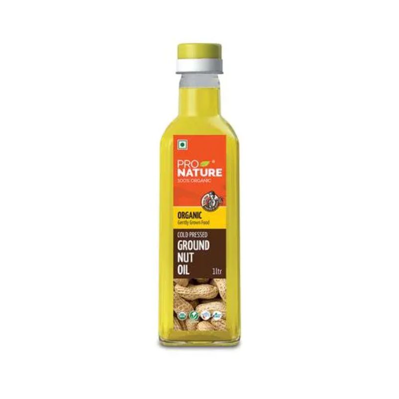 Pro Nature 100% Organic Groundnut Oil, 1 Litre