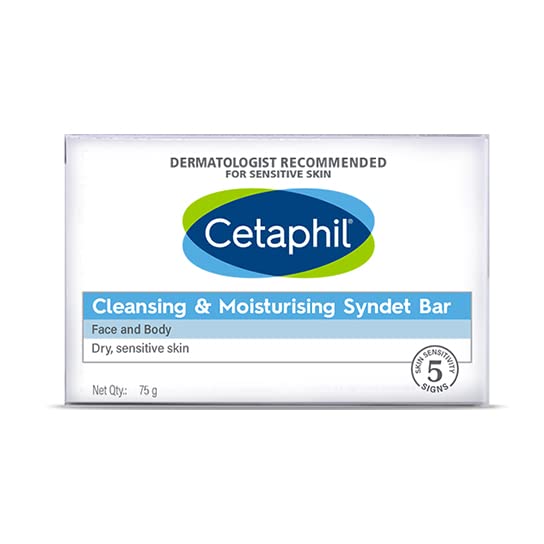 Cetaphil Cleansing And Moisturising Syndet Bar, 75g