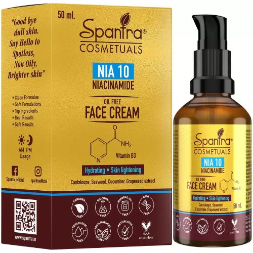 Spantra NIA 10 Niacinamide Oil Free Face Cream, 50ml