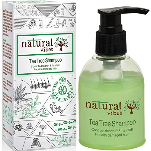 Natural Vibes - Ayurvedic Tea Tree Shampoo 150 ml  - Controls dandruff and hairfall, repairs damaged hair