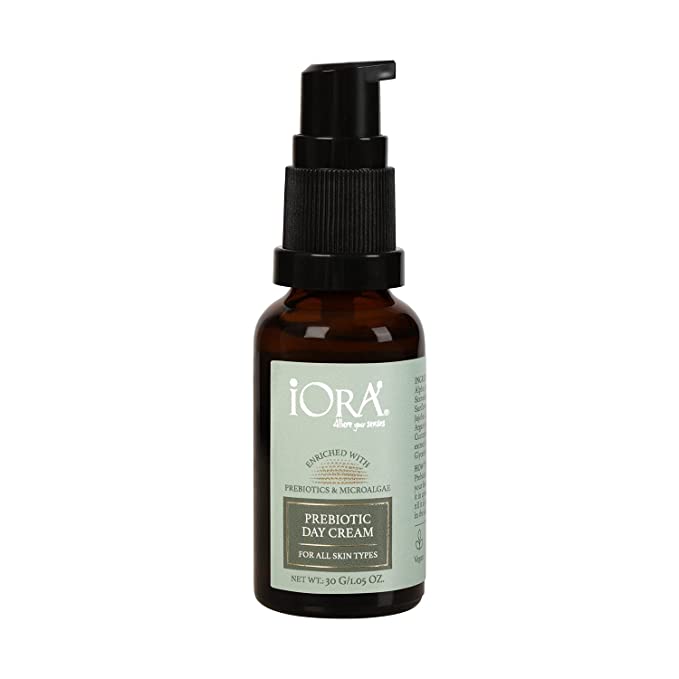 iORA Prebiotic Radiance Day Cream with SPF 15 for Daily use for Pollution & Blue Light Protection with Licorice, Argan, Neem & Essential Oil, Protects, Hydrates & Brightens Skin | for All skin types - 30ml
