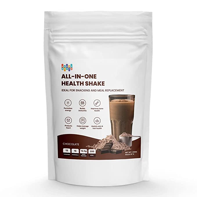 Happy Ratio All-In-One Health Shake - Chocolate, Pack of 10 (10 x 50g) 