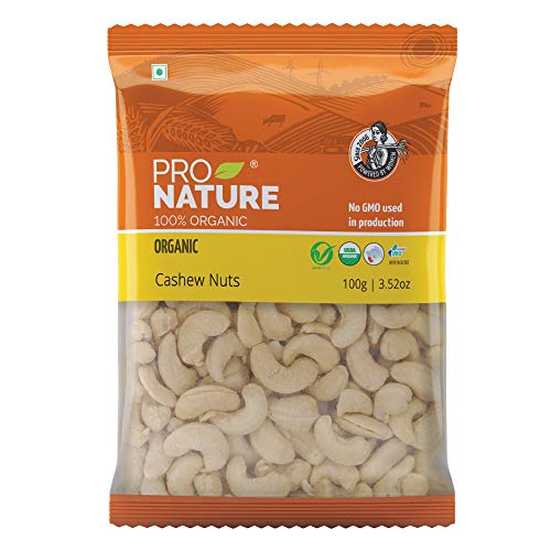 Pro Nature 100% Organic Cashew Nuts, 100g