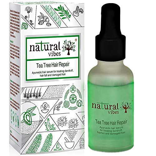 Natural Vibes - Ayurvedic Tea Tree Hair Repair Serum 30 ml - For treating dandruff, hairfall and damaged hair