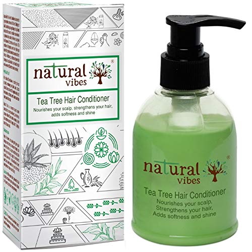 Natural Vibes - Ayurvedic Tea Tree Hair Conditioner 150 ml  - Nourishes your scalp, strengthens your hair, adds softness and shine.  (No Parabens, Sulphate, SLS, SLES, Silicon)