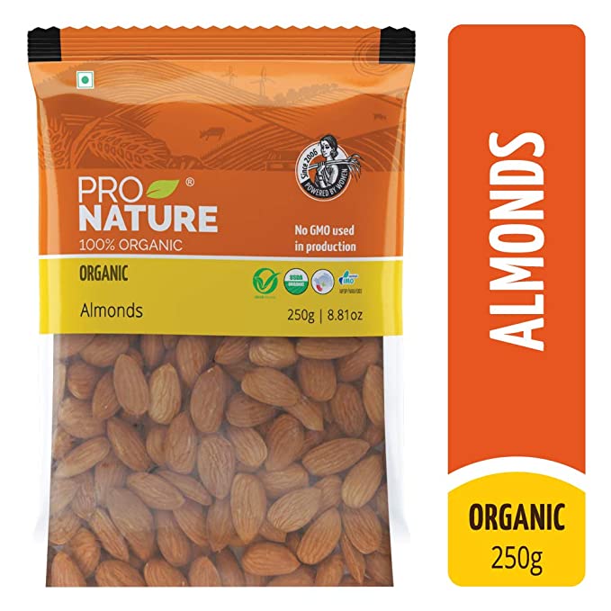 Pro Nature 100% Organic Almonds, 250g