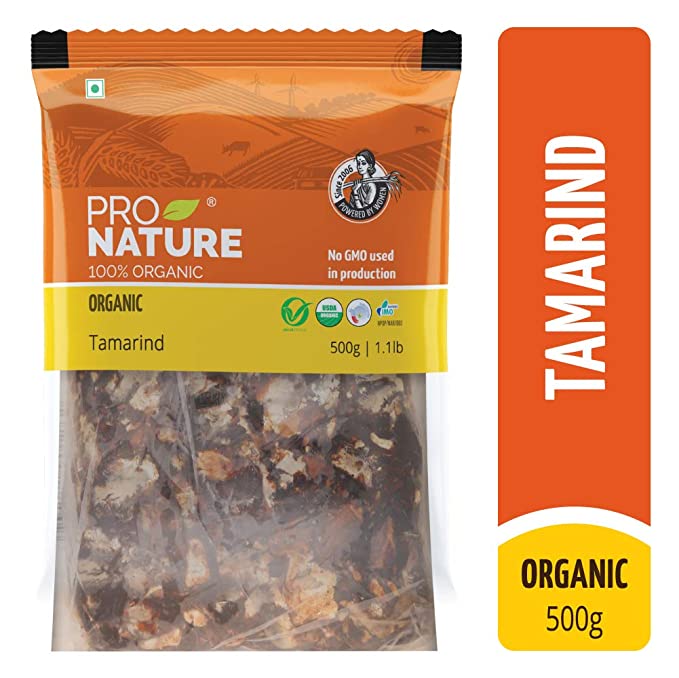 Pro Nature 100% Organic Tamarind (Imli), 500g