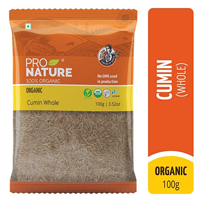 Pro Nature 100% Organic Cumin (Whole), 100g