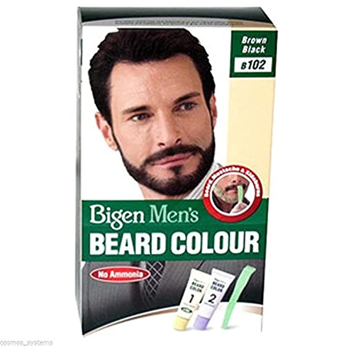 Bigen Men's Beard Color, 40g - Brownish Black B102 (Pack of 1)