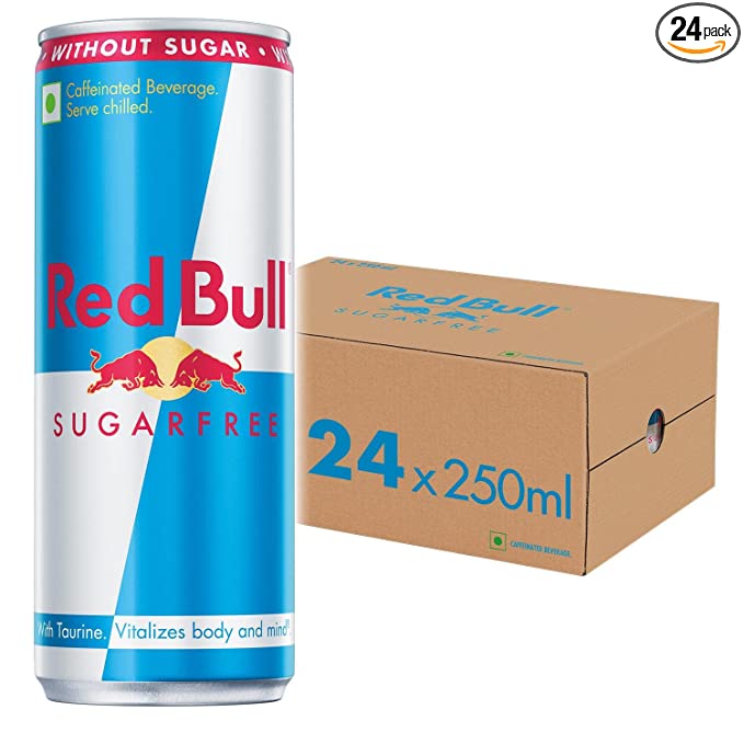 Red Bull Energy Drink, Sugarfree, 250 ml (24 Pack)