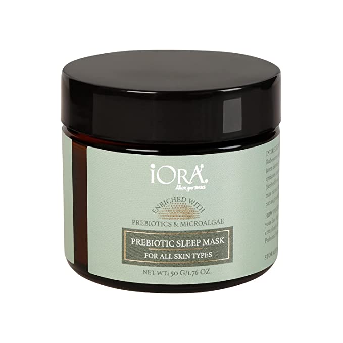 iORA Prebiotic Sleeping Face Mask, for Skin Hydration, Glow & Repair, Enriched with Natural Retinol & Plant-Based Collagen Protein, Night skin routine for Dehydrated, Uneven Skin | For All skin types - 50gm