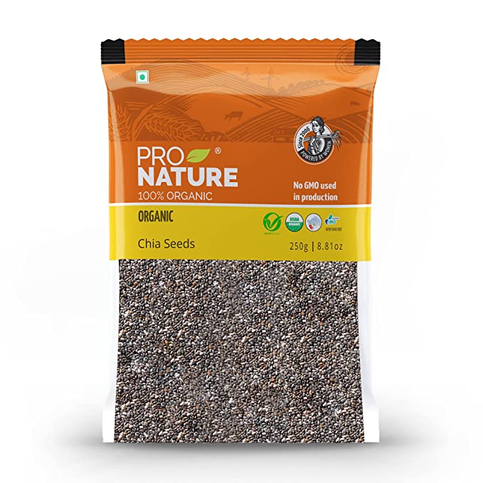 Pro Nature 100% Organic Chia Seeds, 250g