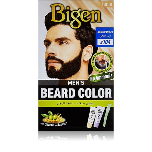 Bigen Men's Beard Color Natural Brown (B104) 20gm+20gm=40gm