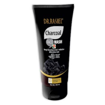DR.RASHEL Charcoal Face Wash Deep Cleansing & Anti-Polltion with Active Cool with No Parabens, SLS, Silicones & Colour (100 ml)