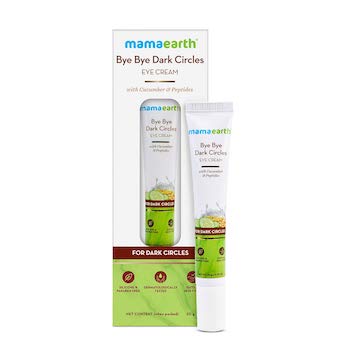 Mamaearth Bye Bye Dark Circles, Under Eye Cream for Dark Circles, with Cucumber & Peptides - 20ml, for All skin type