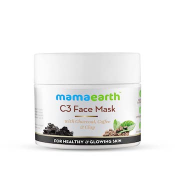 Mamaearth Charcoal, Coffee and Clay Face Mask, 100ml (Single pack)