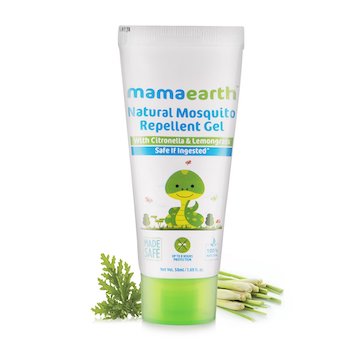 Mamaearth Natural Mosquito Repellent Gel 50ml. DEET Free. Protects from Dengue, Malaria & Chikungunya (Pack of 1)