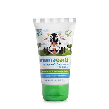 Mamaearth Milky Soft Natural Baby Face Cream for Babies 60mL