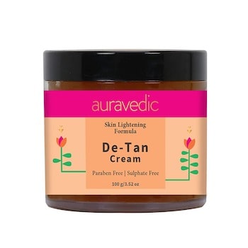 Auravedic De-Tan Cream with Skin Lightening Formula