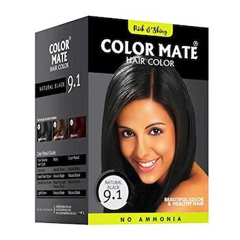 Color Mate No Ammonia Hair Color (9.1 Natural Black)