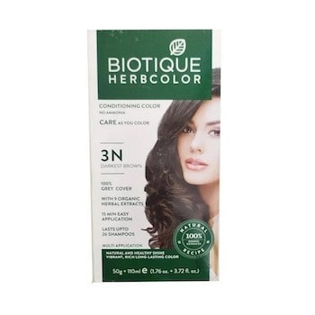 Biotique Herbcolor Hair Colour Darkest Brown 3N