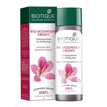Biotique Bio Mountain Ebony Vitalizing Serum For Falling Hair Intensive Hair Growth Treatment, 120ML