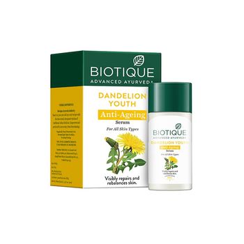 Biotique Dandelion Youth Anti- Ageing Serum For All Skin Types, 40ml