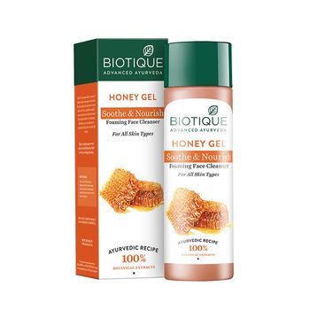 Biotique Honey Gel Soothe & Nourish Foaming Face Cleanser Foe All Skin Types, 120ml