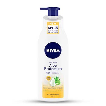 Nivea Aloe Protection SPF 15, Summer Body Lotions for Men and Women - 400 ml