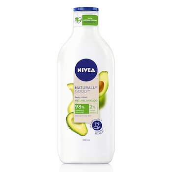 Nivea Naturally Good, Natural Avocado Body Lotion, For Normal to Dry Skin, No Parabens, 98% Natural Origin Ingredients - 200 ml