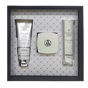 Ayouthveda Skin Brightening Gift Set (Pearly White Face Wash, Pearly White Day Cream, Pearly White Night Cream)