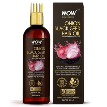 WOW Skin Science Onion Black Seed Hair Oil for Hair Growth and Hair Fall Control- 100 ml