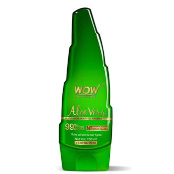 WOW Skin Science Aloe Vera Multipurpose Beauty Gel for Skin and Hair, 130ml + 20ml