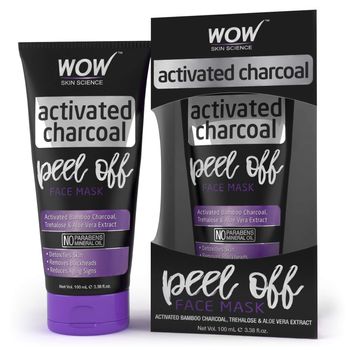 WOW Skin Science Activated Charcoal Peel Off Mask For Blackheads| Pimples| Acne -100 ml