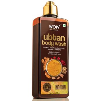 WOW Skin Science Ubtan Body Wash for Tan Removal and Glowing Skin - 250 ml