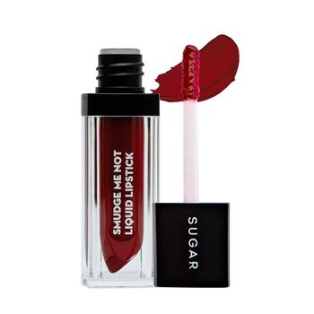 SUGAR Cosmetics - Smudge Me Not - Liquid Lipstick - 01 Brazen Raisin (Burgundy) - 4.5 ml