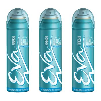 Eva Fresh+Fresh +Fresh Deo Spray  150 ml (Pack of 3)