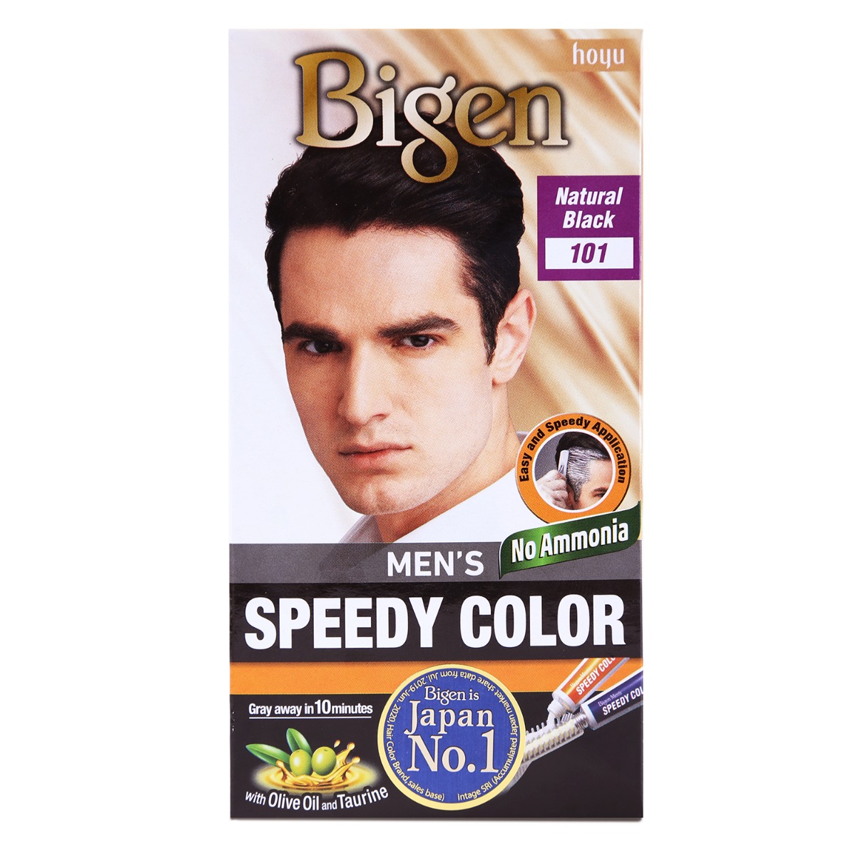 Bigen Men's Speedy Hair Color Natural Black 101 - 80 gm