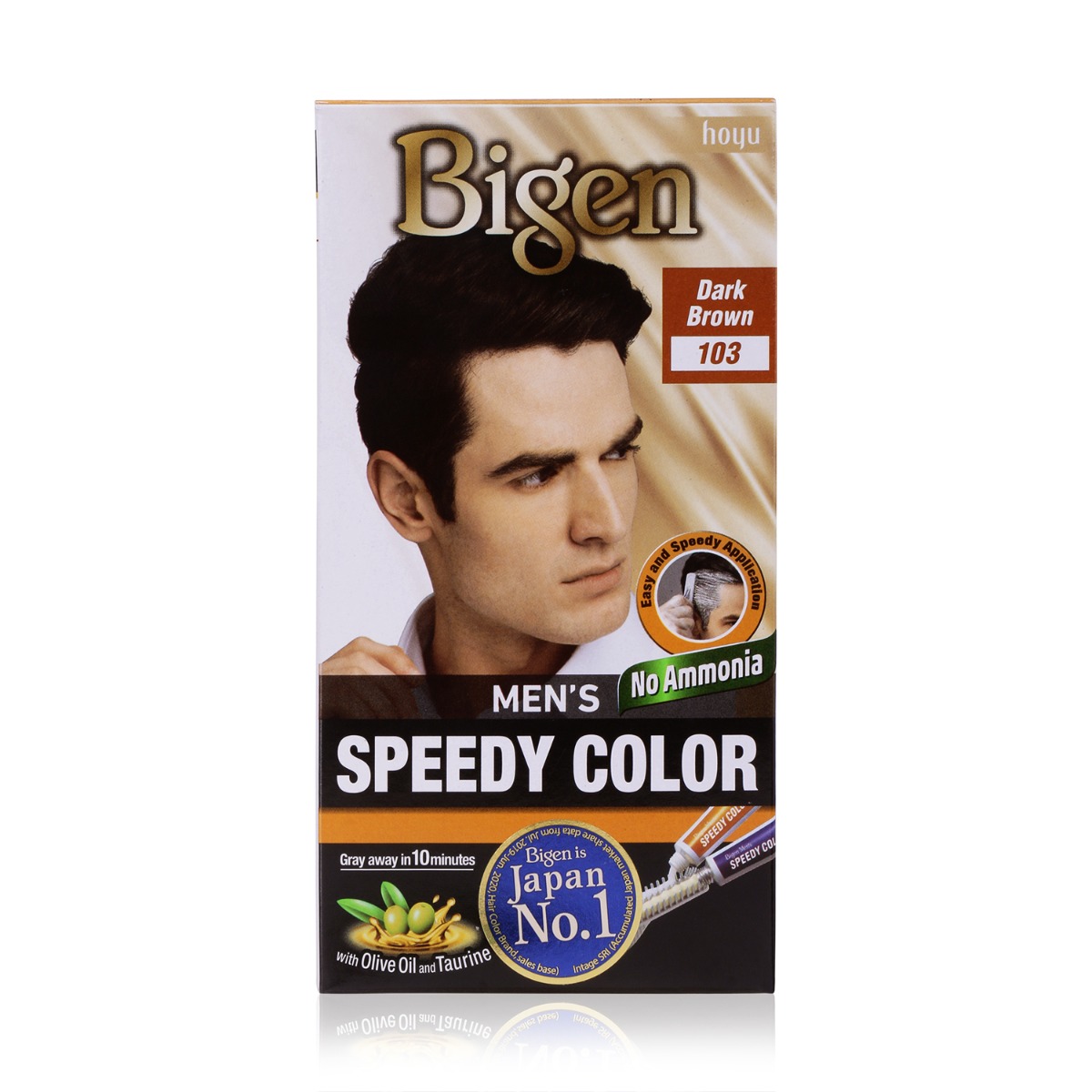Bigen Men's Speedy Hair Color Natural Dark Brown 103 - 80 gm