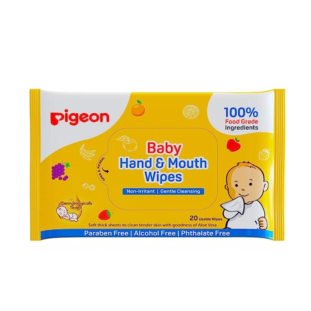 Pigeon Baby Hand & Mouth Wipes 20 Sheets