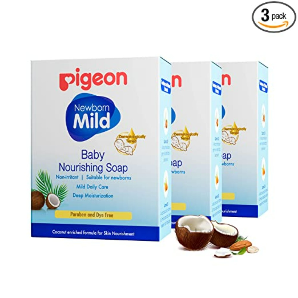 Pigeon Baby Nourishing Soap(Coconut) 75g(Pack of 3)