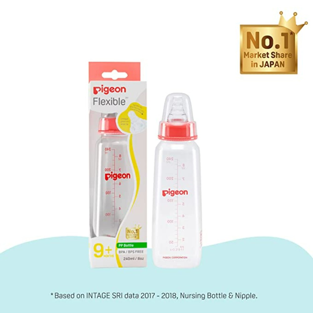 Pigeon PP Bottle 9+ month, Red, 240ml